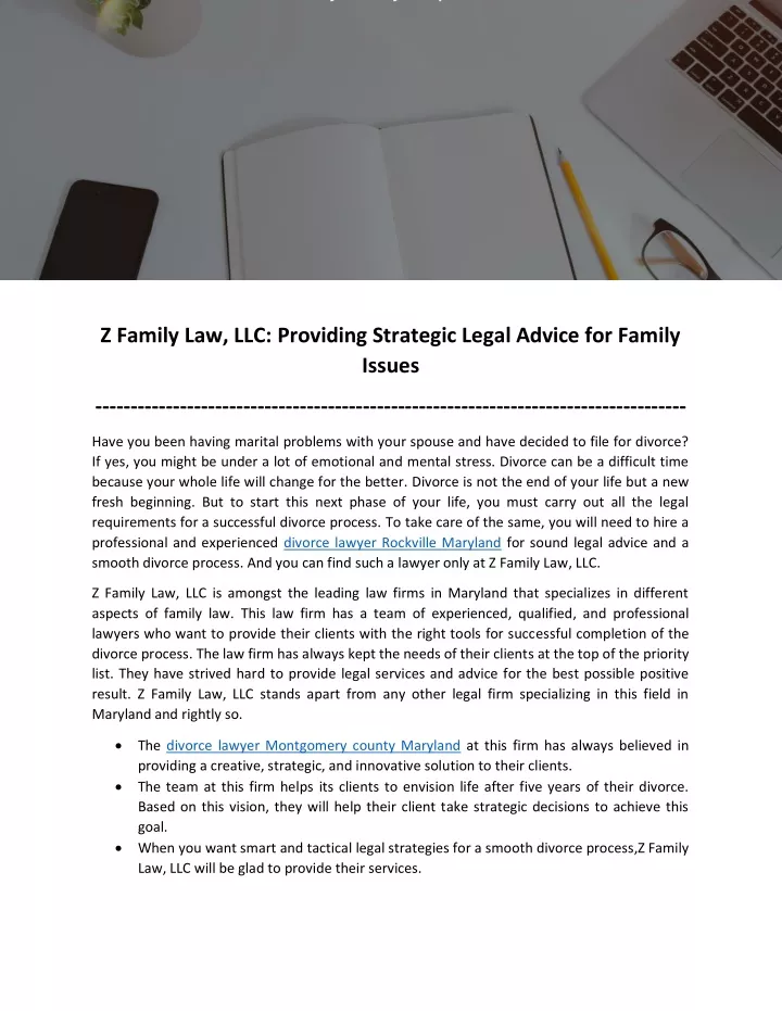 z family law llc providing strategic legal advice