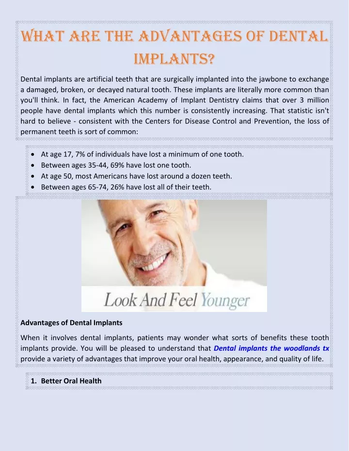 what are the advantages of dental implants