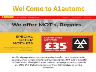 Mot services in Portsmouth