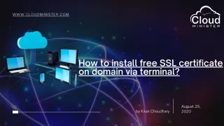 How to install free SSL certificate on domain via terminal?
