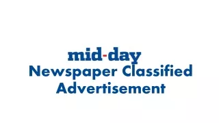 newspaper classified advertisement