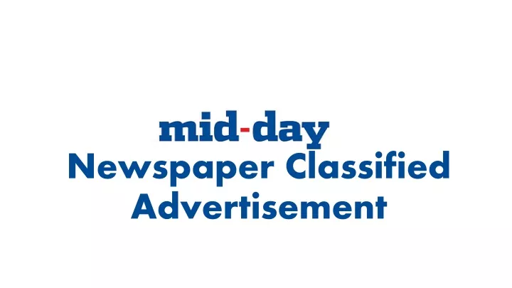 newspaper classified advertisement