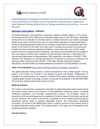 global bioburden testing research report by test