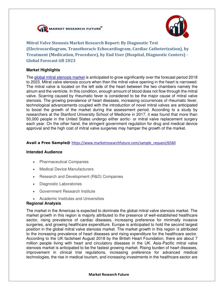 mitral valve stenosis market research report