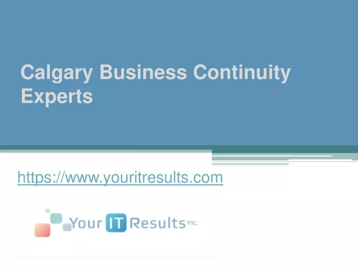 calgary business continuity experts