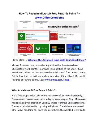 how to redeem microsoft free rewards points