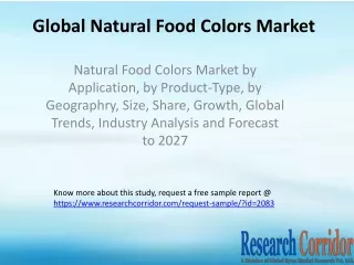 Natural Food Colors Market by Application, by Product-Type, by Geographry, Size, Share, Growth, Global Trends, Industry