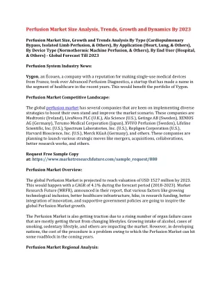 perfusion market size analysis trends growth
