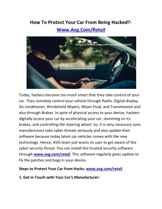 how to protect your car from being hacked