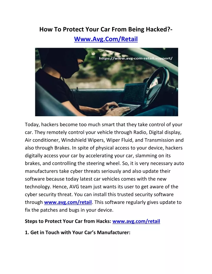 how to protect your car from being hacked