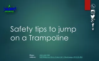Safety tips to jump on a Trampoline