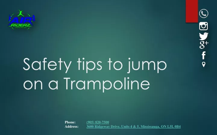 safety tips to jump on a trampoline