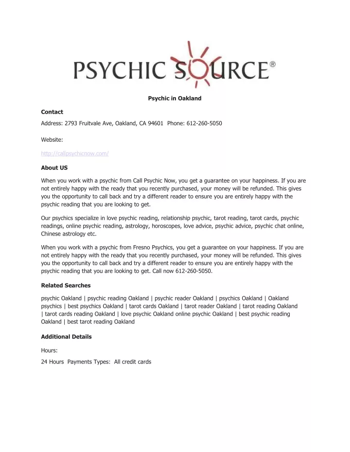 psychic in oakland