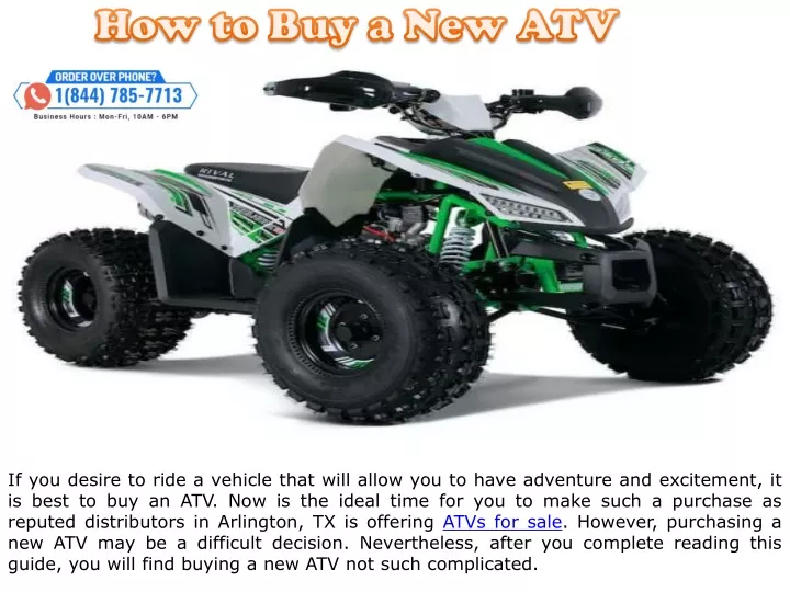 how to buy a new atv