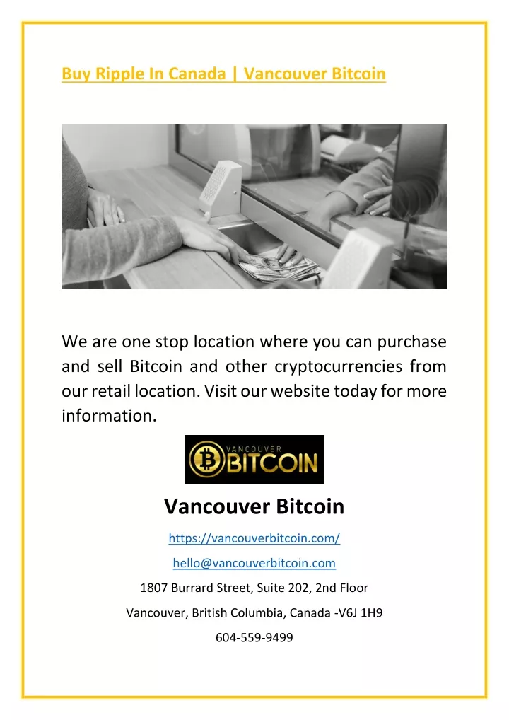 buy ripple in canada vancouver bitcoin