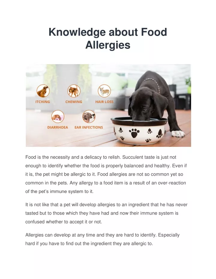 knowledge about food allergies