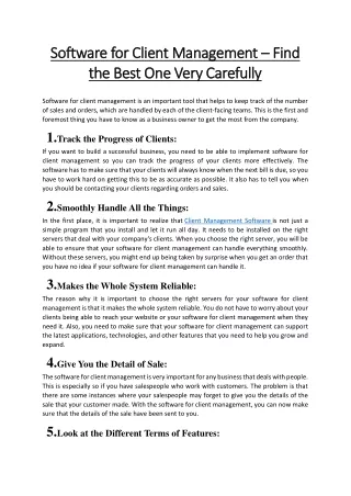 software for client management software