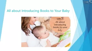 All about Introducing Books to Your Baby