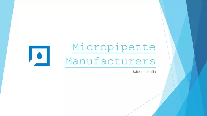 micropipette manufacturers