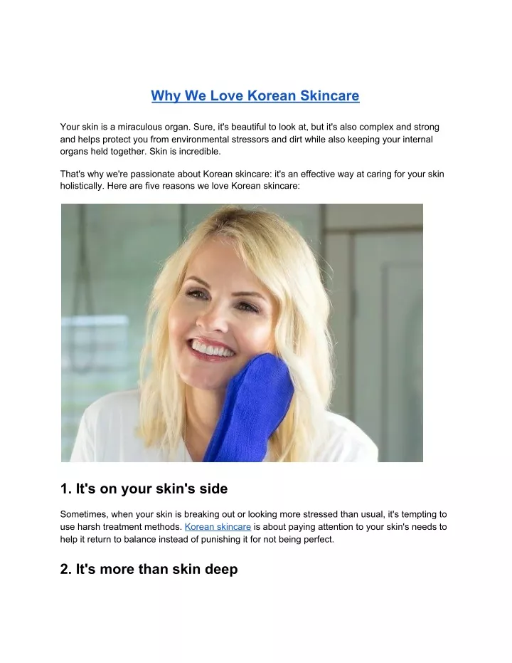 why we love korean skincare