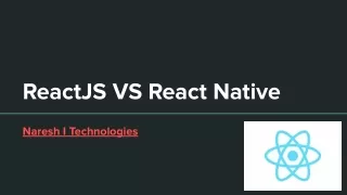 reactjs vs react native