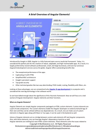a brief overview of angular elements