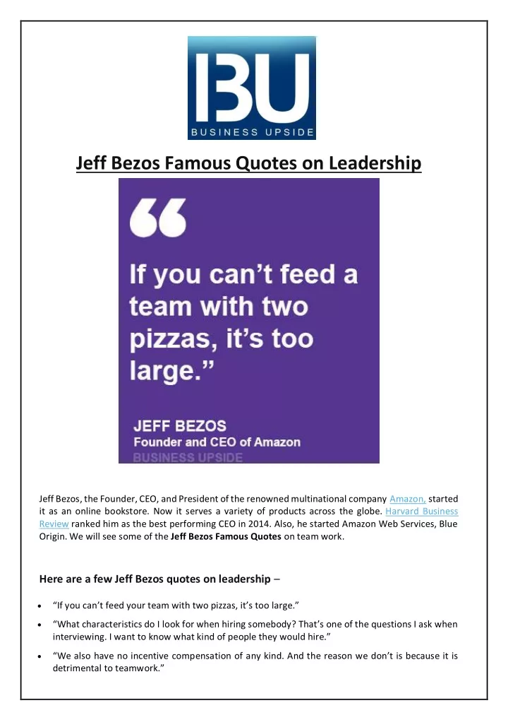 jeff bezos famous quotes on leadership