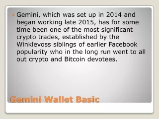 gemini wallet basic