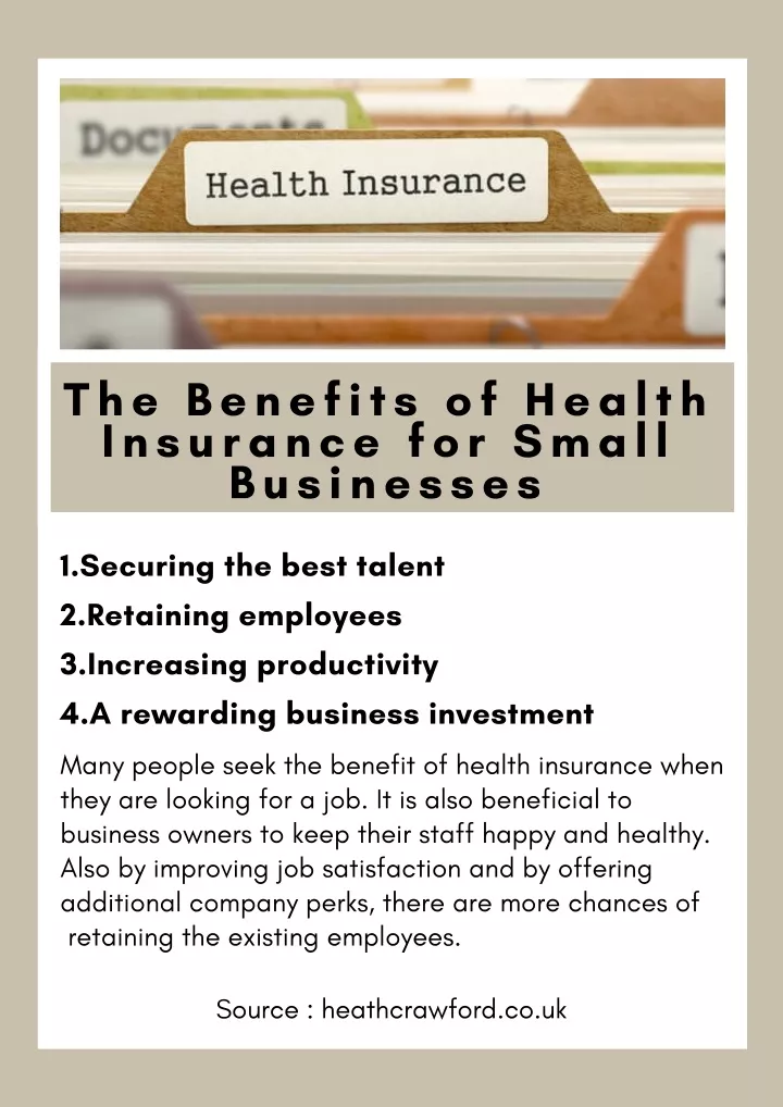the benefits of health insurance for small