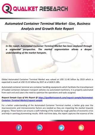 automated container terminal market size business