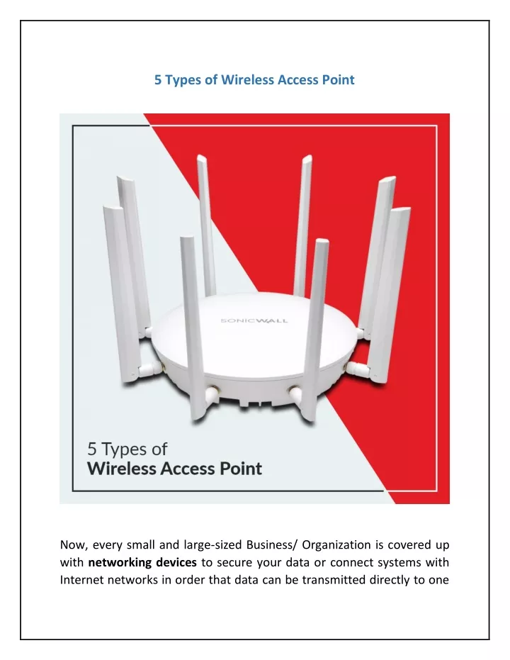 5 types of wireless access point