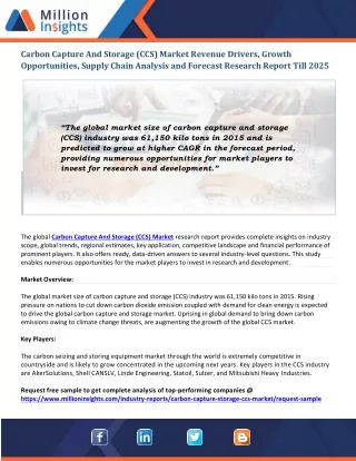carbon capture and storage ccs market revenue
