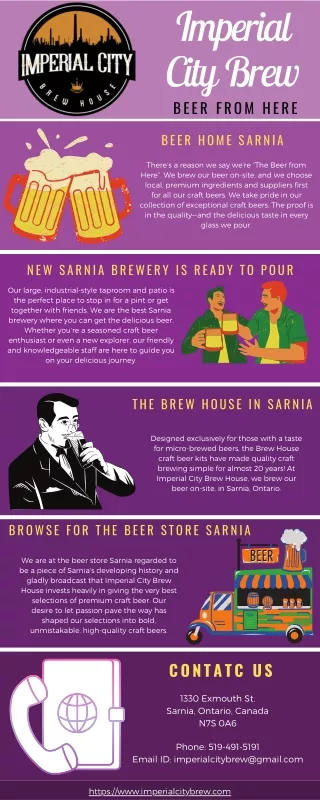 Few Drinks to Combine with Beer Home Sarnia | Imperial City Brew