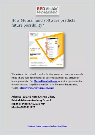 how mutual fund software predicts future