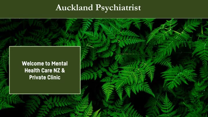 auckland psychiatrist