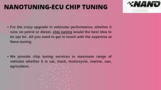 Chip tuning for vehicle