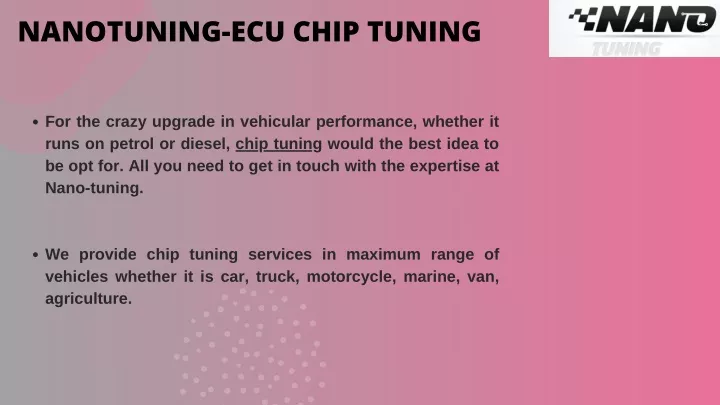 nanotuning ecu chip tuning