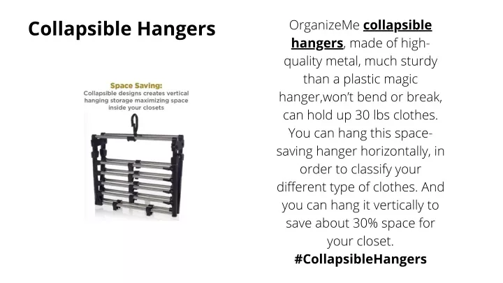 collapsible hangers