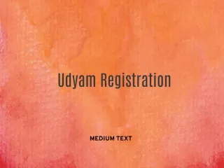 Udyam Registration