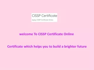Certificate which helps you to build a brighter future