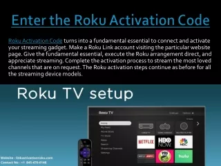 Enter the Roku Activation Code