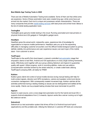 best mobile app testing tools in 2020 there