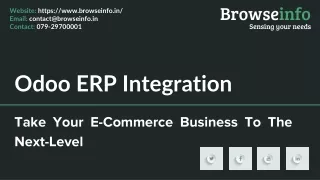 Odoo ERP Integration: Take Your E-Commerce Business To The Next-Level