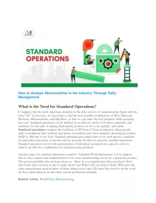 Standard Operations
