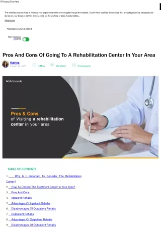 Pros And Cons Of Going To A Rehabilitation Center In Your Area | Addiction Aide Center
