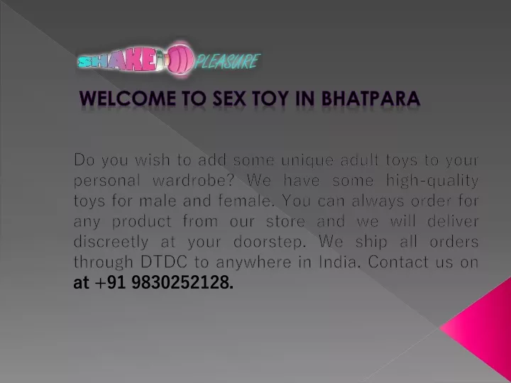 w elcome t o sex toy in bhatpara