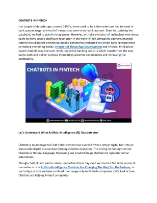 chatbots in fintech