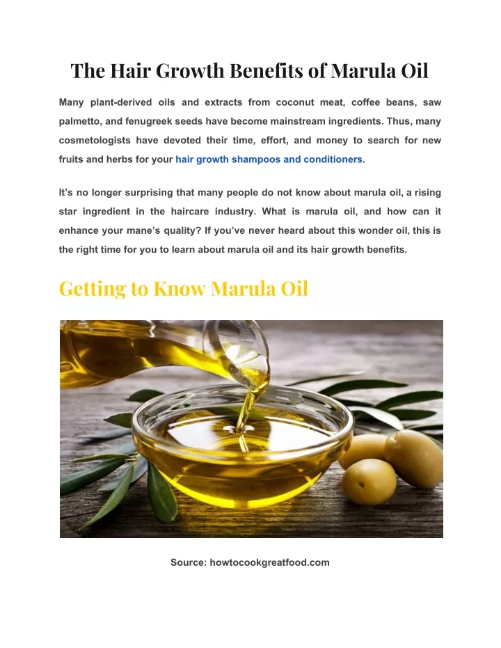 the hair growth benefits of marula oil