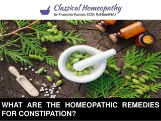 what are the homeopathic remedies for constipation