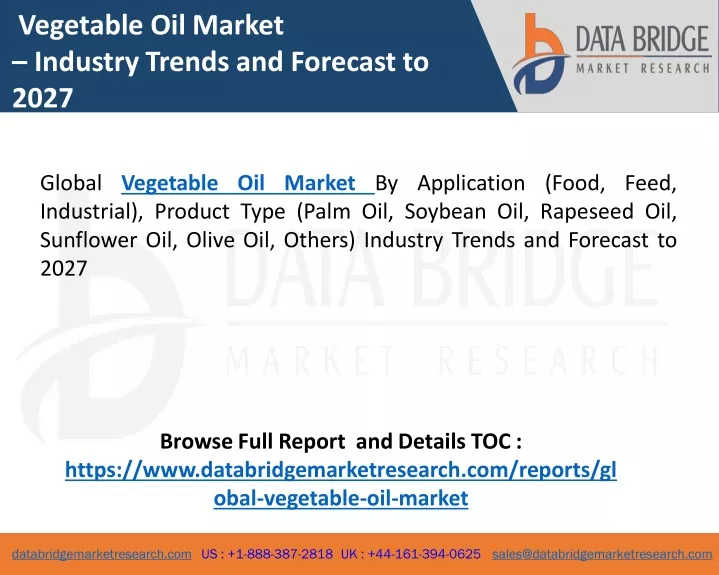 vegetable oil market industry trends and forecast